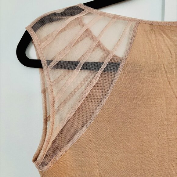 BCBG MaxAzria Sheer Nude Lace Tank Top - NEW Womens Size XS - Picture 8 of 9